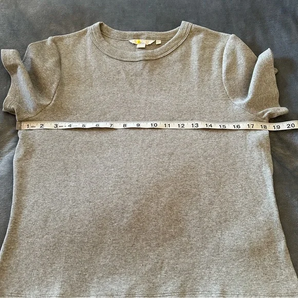 NWOT Boden Cotton Ribbed Grey Short sleeves Modern T-Shirt Size L - Picture 10 of 10